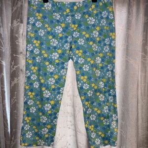 Lilly Pulitzer Blue and Yellow Floral pants